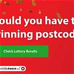 postcode lottery results uk